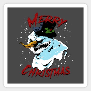 Merry Christmas Snowman Sticker